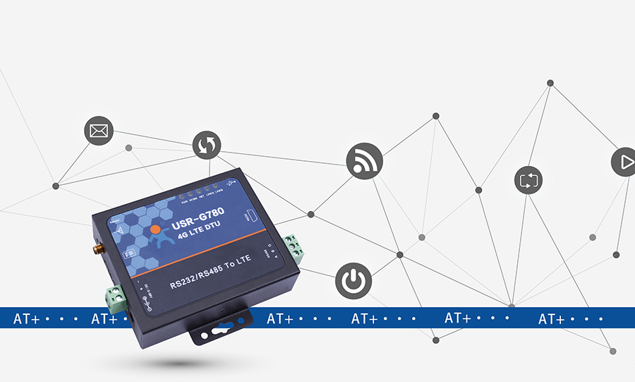 4G DTU透传终端_蜂窝网络无线透明传输设备AT指令