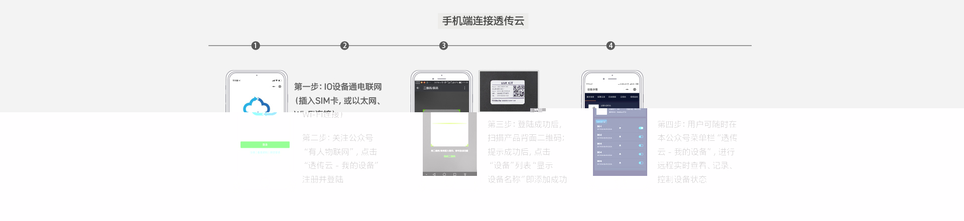 16路网络IO控制器的手机端连接透传云