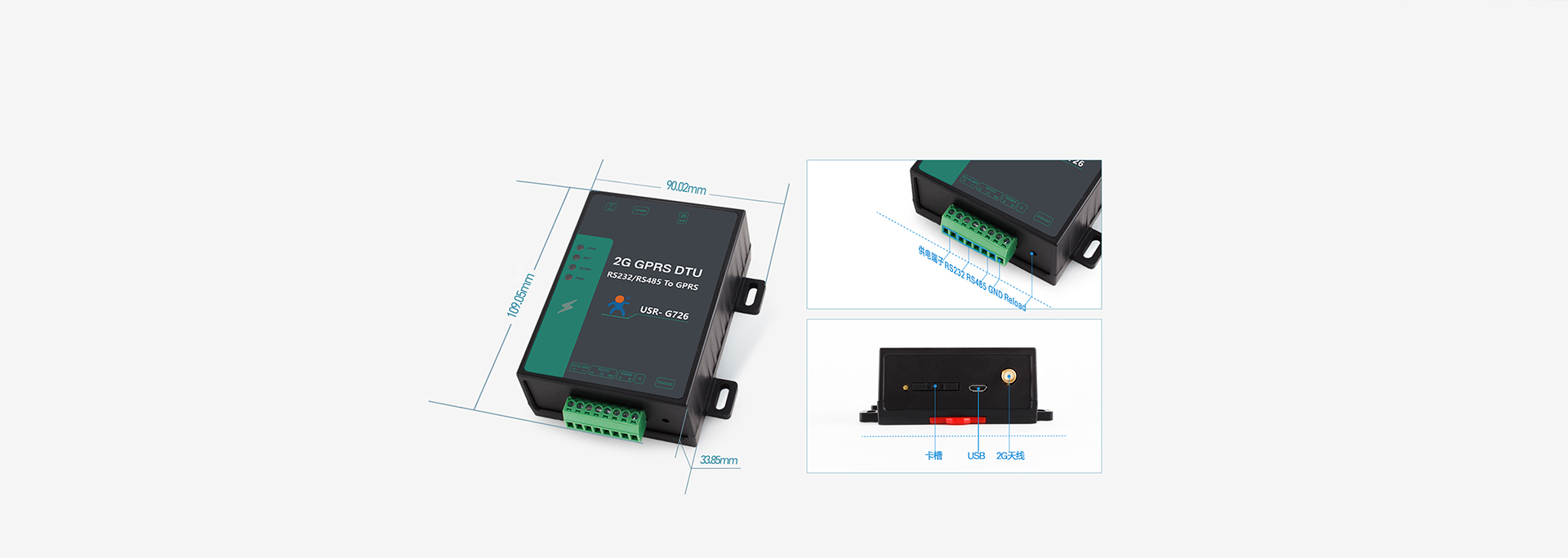 高性价比GPRS DTU产品细节