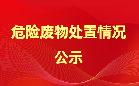 2023年危险废物产生、处置情况公示